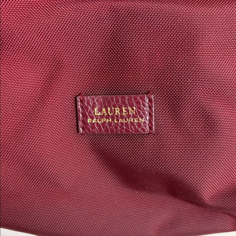 Lauren Ralph Lauren Deep Red Hobo Shoulder Bag - Medium Size